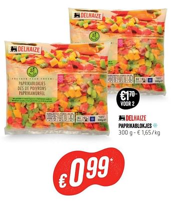 Huismerk Delhaize Paprikablokjes Promotie Bij Delhaize