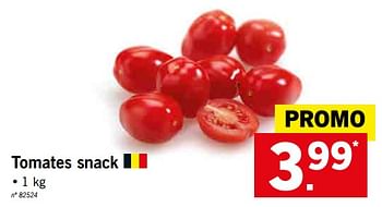 Promoties Tomates snack - Huismerk - Lidl - Geldig van 20/05/2019 tot 25/05/2019 bij Lidl