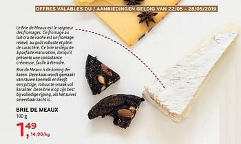 Promotions Brie de meaux - Brie de Meaux - Valide de 22/05/2019 à 28/05/2019 chez Alvo