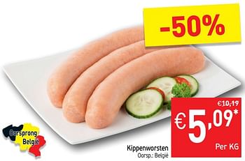 Promoties Kippenworsten - Huismerk - Intermarche - Geldig van 21/05/2019 tot 26/05/2019 bij Intermarche