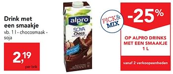Promoties Drink met een smaakje chocosmaak - Alpro - Geldig van 22/05/2019 tot 04/06/2019 bij Makro