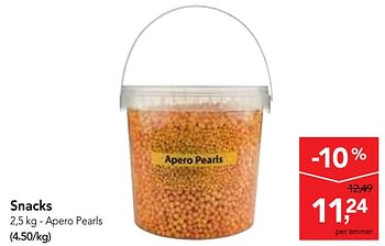 Promoties Snacks apero pearls - Huismerk - Makro - Geldig van 22/05/2019 tot 04/06/2019 bij Makro