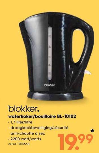 Promoties Blokker waterkoker-bouilloire bl-10102 - Huismerk - Blokker - Geldig van 15/05/2019 tot 28/05/2019 bij Blokker