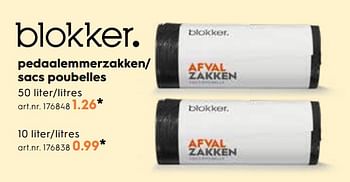 Promoties Pedaalemmerzakken- sacs poubelles - Huismerk - Blokker - Geldig van 15/05/2019 tot 28/05/2019 bij Blokker