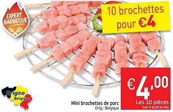 Promotions Mini brochettes de porc - Produit maison - Intermarche - Valide de 21/05/2019 à 26/05/2019 chez Intermarche