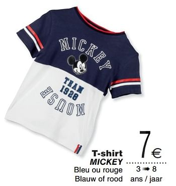 Promoties T-shirt mickey - Huismerk - Cora - Geldig van 21/05/2019 tot 03/06/2019 bij Cora