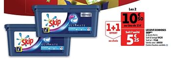 Promotions Lessive ecodoses skip - Skip - Valide de 22/05/2019 à 28/05/2019 chez Auchan Ronq