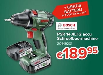 Promoties Bosch psr 14,4li-2 accu schroefboormachine - Bosch - Geldig van 23/05/2019 tot 16/06/2019 bij Euro Shop
