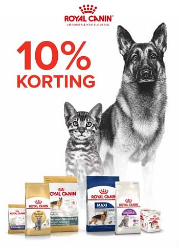 Promotions 10% korting - Royal Canin - Valide de 23/05/2019 à 16/06/2019 chez Euro Shop