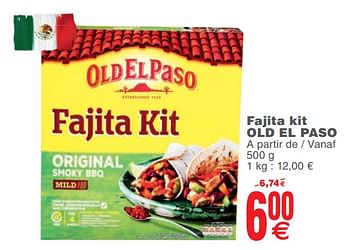 Promoties Fajita kit old el paso - Old El Paso - Geldig van 21/05/2019 tot 27/05/2019 bij Cora