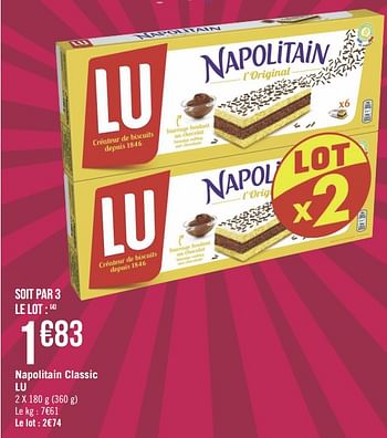 Promotions Napolitain classic lu - Lu - Valide de 21/05/2019 à 02/06/2019 chez Géant Casino
