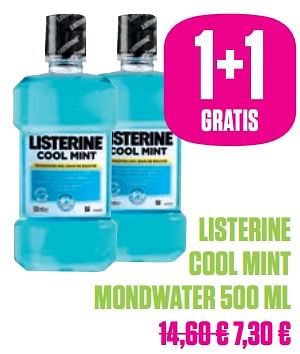 Promotions Listerine cool mint mondwater - Listerine - Valide de 25/05/2019 à 31/07/2019 chez Medi-Market