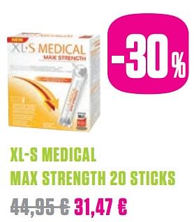 Promoties Xl-s medical max strength 20 sticks - XL-S Medical - Geldig van 25/05/2019 tot 31/07/2019 bij Medi-Market