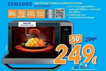 Promoties Samsung multifunctionele microgolfoven mc32j7055ct - Samsung - Geldig van 27/05/2019 tot 26/06/2019 bij Krefel