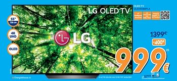 Promoties Lg oled tv oled55b8pla - LG - Geldig van 27/05/2019 tot 26/06/2019 bij Krefel