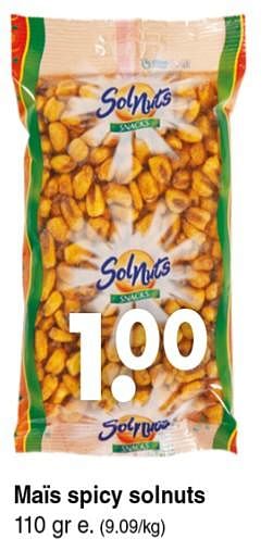 Promoties Maïs spicy solnuts - Huismerk - Wibra - Geldig van 20/05/2019 tot 01/06/2019 bij Wibra