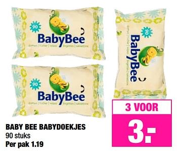 Promoties Baby bee babydoekjes - Babybee - Geldig van 20/05/2019 tot 02/06/2019 bij Big Bazar