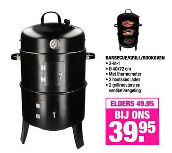 Promotions Barbecue-grill-rookoven - Produit Maison - Big Bazar - Valide de 20/05/2019 à 02/06/2019 chez Big Bazar