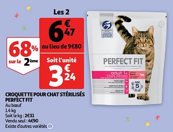 Promoties Croquette pour chat stérilisés perfect fit - Perfect Fit  - Geldig van 22/05/2019 tot 28/05/2019 bij Auchan