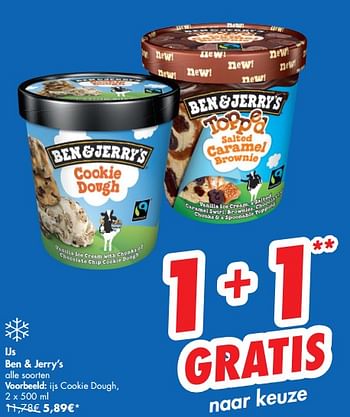 Promoties Ijs cookie dough - Ben&Jerry's - Geldig van 22/05/2019 tot 25/05/2019 bij Carrefour