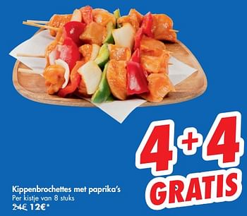 Promotions Kippenbrochettes met paprika`s - Produit maison - Carrefour  - Valide de 22/05/2019 à 25/05/2019 chez Carrefour
