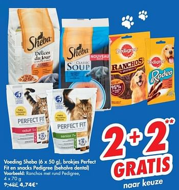 Promoties Ranchos met rund pedigree - Sheba - Geldig van 22/05/2019 tot 25/05/2019 bij Carrefour