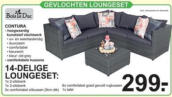 Promoties Gevlochten loungeset contura - Bois le Duc - Geldig van 20/05/2019 tot 10/06/2019 bij Van Cranenbroek