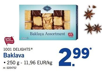 Promotions Baklava - 1001 Delights - Valide de 27/05/2019 à 01/06/2019 chez Lidl