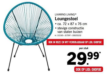 Promoties Loungestoel - Livarno Living - Geldig van 27/05/2019 tot 01/06/2019 bij Lidl