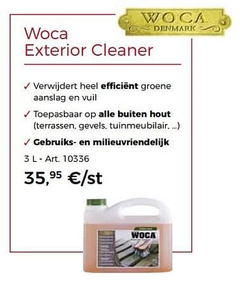 Promoties Woca exterior cleaner - Woca Denmark  - Geldig van 24/05/2019 tot 08/06/2019 bij Woodtex