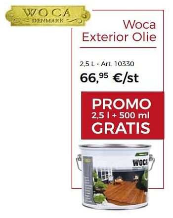 Promoties Woca exterior olie - Woca Denmark  - Geldig van 24/05/2019 tot 08/06/2019 bij Woodtex