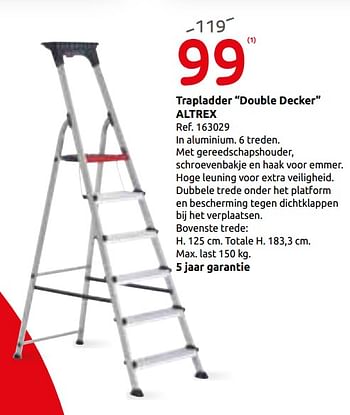 Promoties Trapladder double decker altrex - Altrex - Geldig van 29/05/2019 tot 10/06/2019 bij Brico