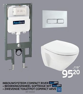 Promotions Zwevende toiletpot compact arve aquavive - AQUA VIVE - Valide de 29/05/2019 à 24/06/2019 chez BricoPlanit