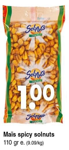 Promotions Maïs spicy solnuts - Produit maison - Wibra - Valide de 20/05/2019 à 01/06/2019 chez Wibra