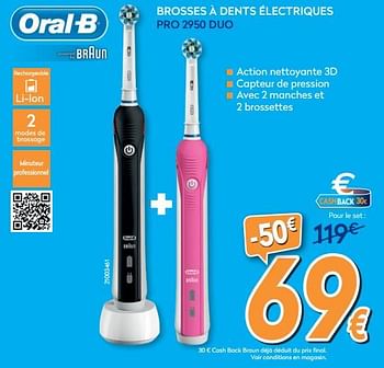 Oral-B brosses à électriques 2950 duo - Promotie bij Krefel