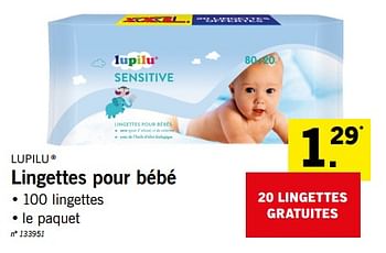 Lupilu Lingettes Pour Bebe En Promotion Chez Lidl