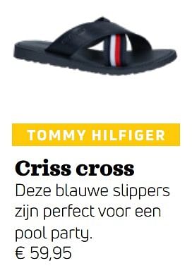 Promoties Blauwe slippers - Tommy Hilfiger - Geldig van 21/05/2019 tot 13/06/2019 bij Torfs