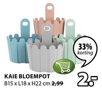 Promoties Kaie bloempot - Huismerk - Jysk - Geldig van 20/05/2019 tot 02/06/2019 bij Jysk