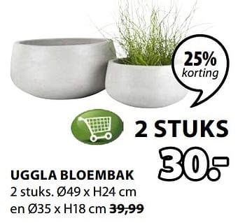 Promoties Uggla bloembak - Huismerk - Jysk - Geldig van 20/05/2019 tot 02/06/2019 bij Jysk