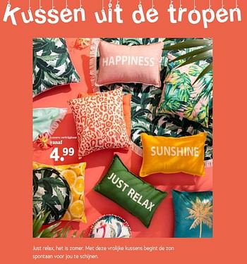 Promoties Kussens verkrijgbaar - Huismerk - Leen Bakker - Geldig van 20/05/2019 tot 31/10/2019 bij Leen Bakker