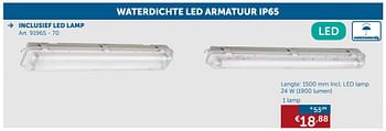 Promoties Waterdichte led armatuur ip65 1 lamp - Huismerk - Zelfbouwmarkt - Geldig van 28/05/2019 tot 24/06/2019 bij Zelfbouwmarkt