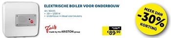 Promoties Elektrische boiler voor onderbouw - Ariston - Geldig van 28/05/2019 tot 24/06/2019 bij Zelfbouwmarkt