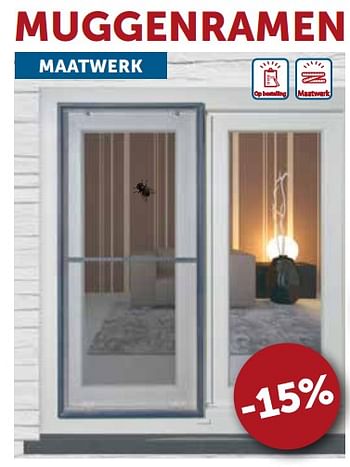 Promoties Muggenramen maatwerk -15% - Huismerk - Zelfbouwmarkt - Geldig van 28/05/2019 tot 24/06/2019 bij Zelfbouwmarkt