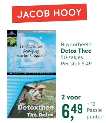 Promoties Detox thee - Jacob Hooy - Geldig van 20/05/2019 tot 16/06/2019 bij Holland & Barret