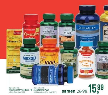 Promoties Vitamine d3 vloeibaar + melatonine puur - Huismerk - Holland & Barrett - Geldig van 20/05/2019 tot 16/06/2019 bij Holland & Barret