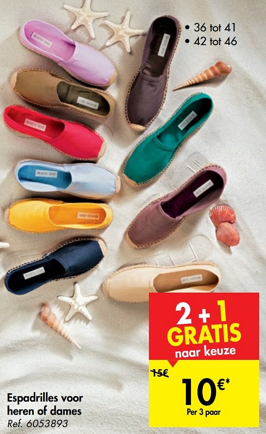 Huismerk Carrefour Espadrilles voor heren of dames Promotie