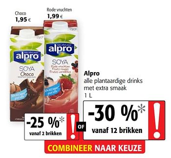 Promoties Alpro alle plantaardige drinks met extra smaak - Alpro - Geldig van 22/05/2019 tot 04/06/2019 bij Colruyt