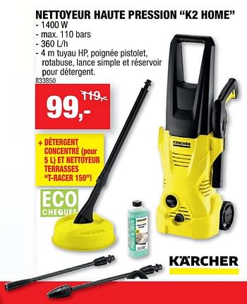 Promoties Kärcher nettoyeur haute pression k2 home - Kärcher - Geldig van 22/05/2019 tot 02/06/2019 bij Hubo