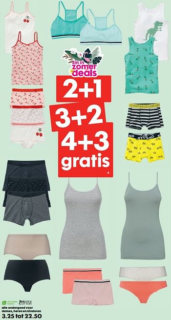 Promoties Alle ondergoed voor dames, heren en kinderen - Huismerk - Hema - Geldig van 22/05/2019 tot 18/06/2019 bij Hema