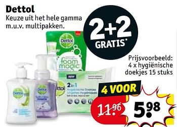 Dettol Hygiënische doekjes - Promotie bij Kruidvat